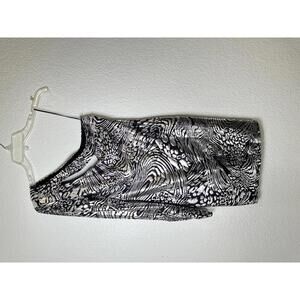 Women’s Sz S Arden B One Shoulder Metallic Silver Black Mini Dress Party Club